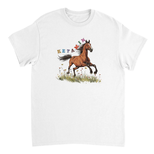 Keta Pferd T-Shirt - weiß