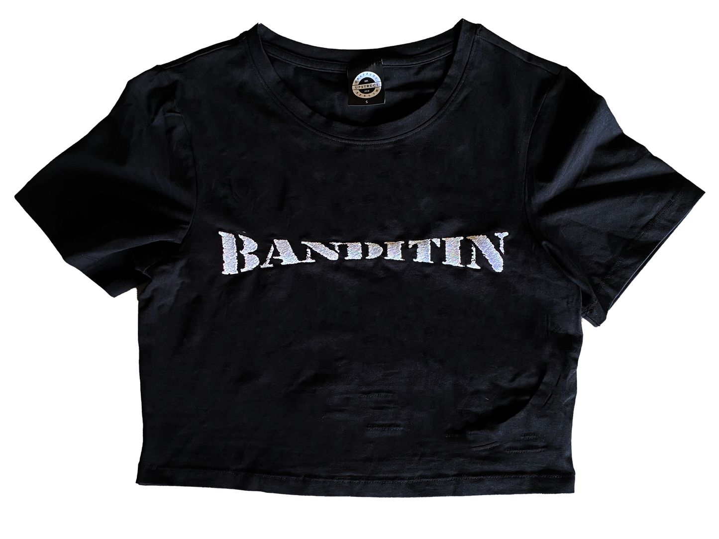 Banditin cropped Shirt - schwarz