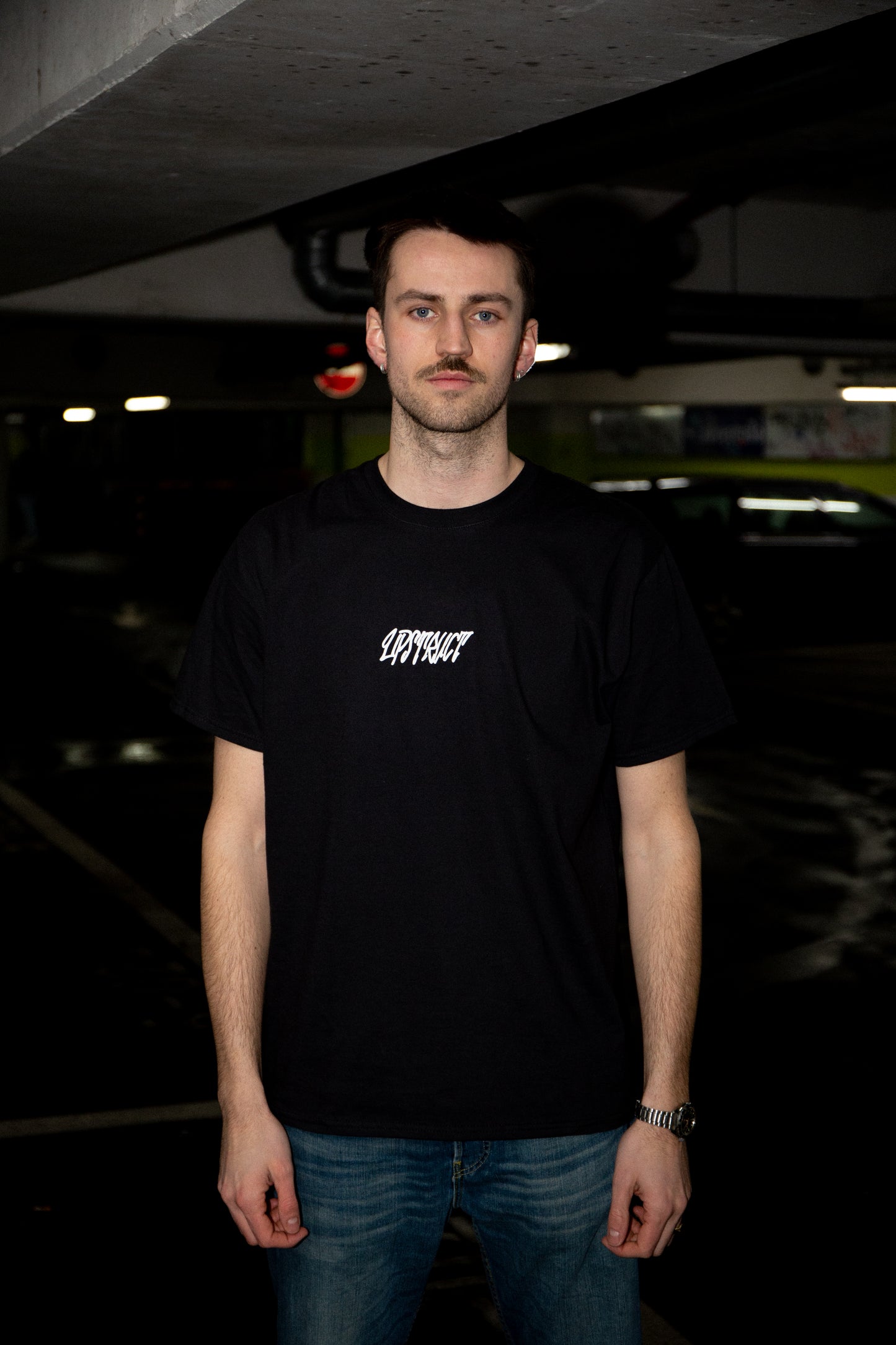 Natur Backprint Shirt - schwarz