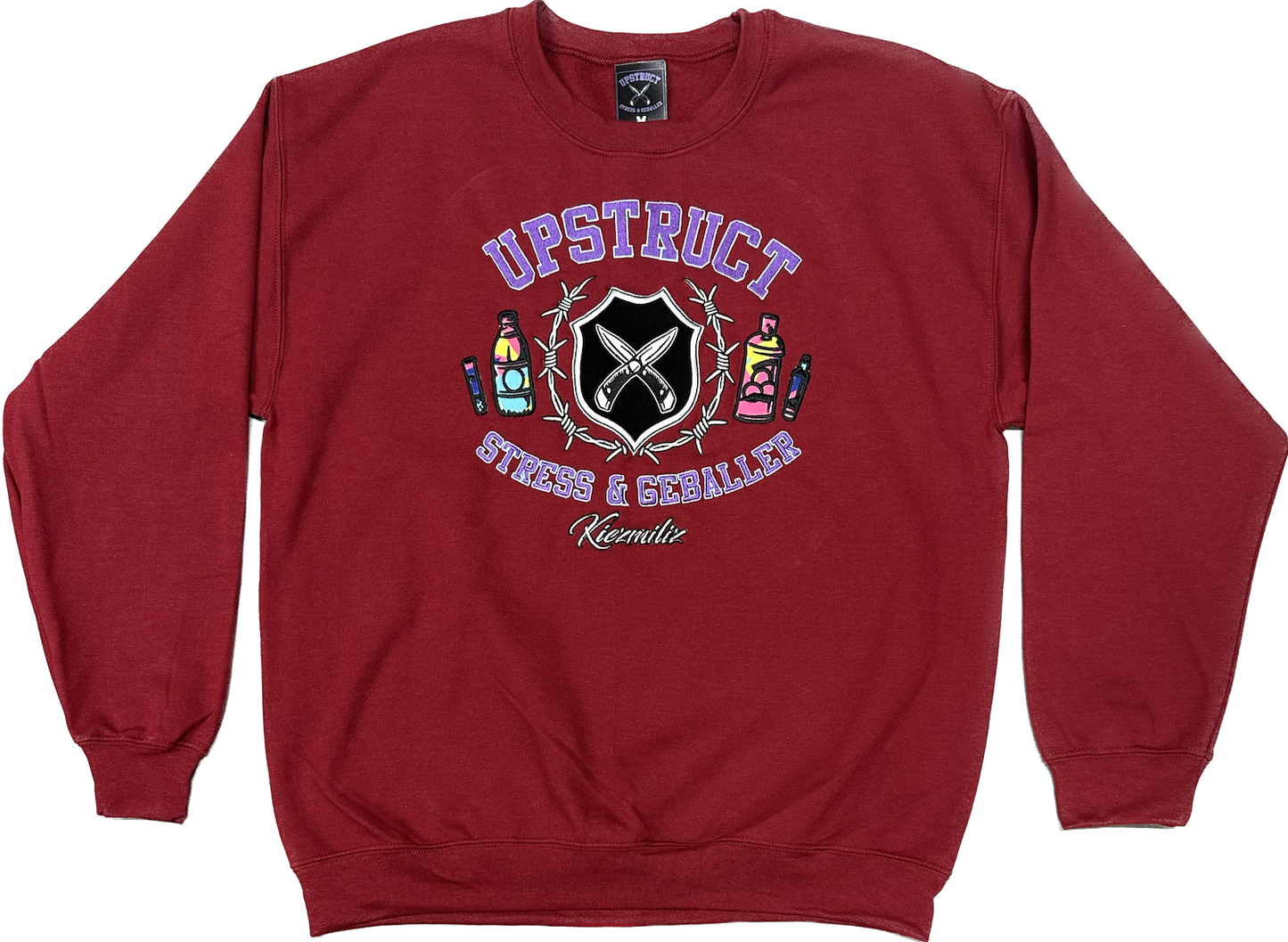 Upstruct X Stress & Geballer Crewneck Bordeaux
