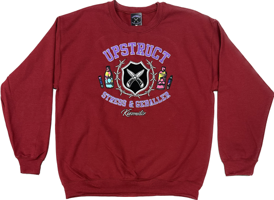 Upstruct X Stress & Geballer Crewneck Bordeaux