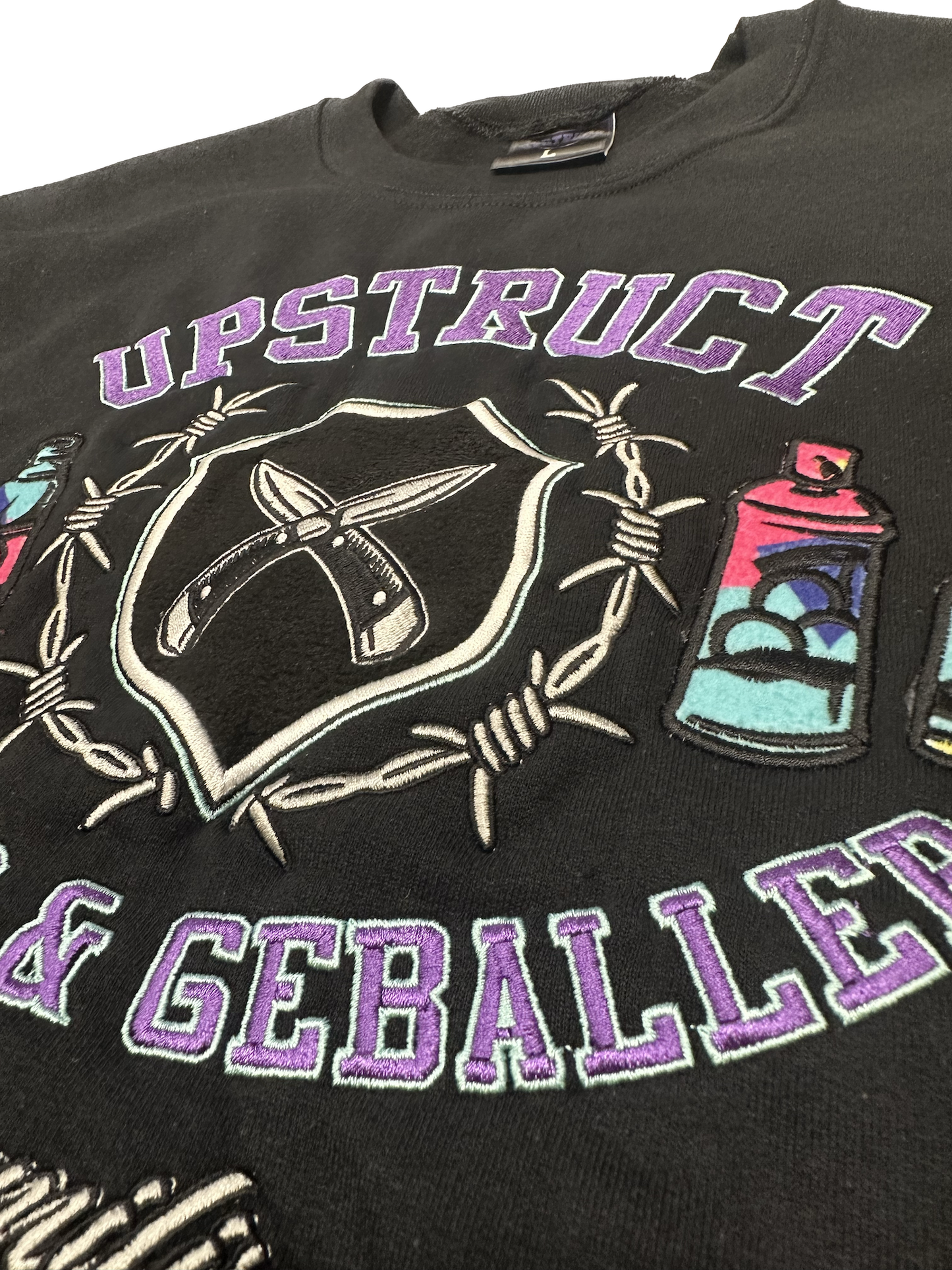 Upstruct X Stress & Geballer Crewneck Black
