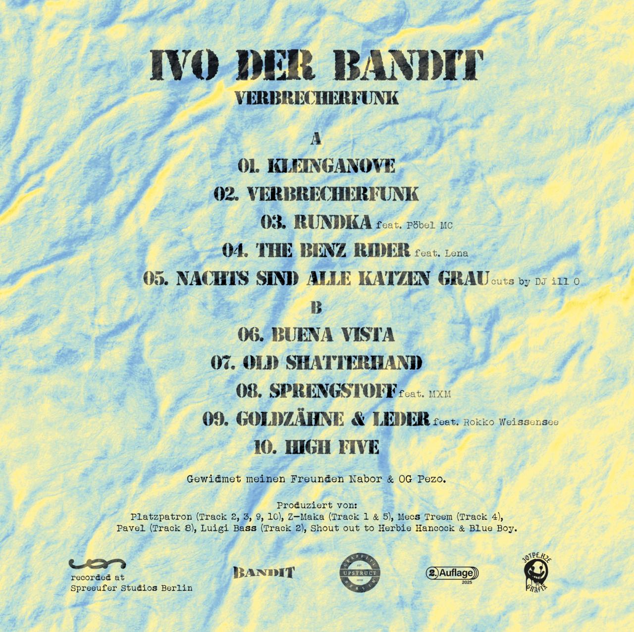 Ivo der Bandit - Verbrecherfunk Vinyl - Reissue 2025