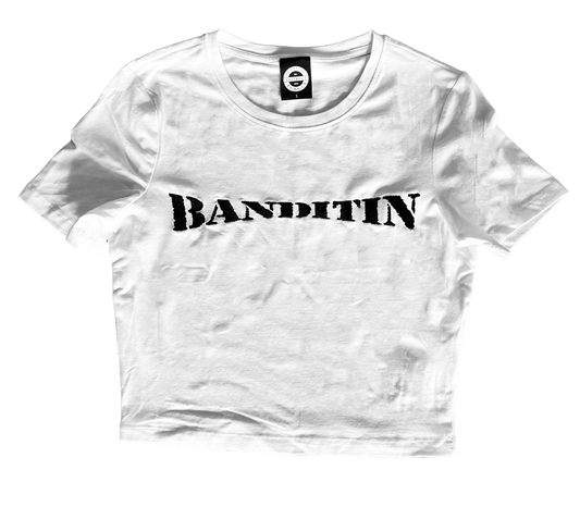 Banditin cropped Shirt - weiß