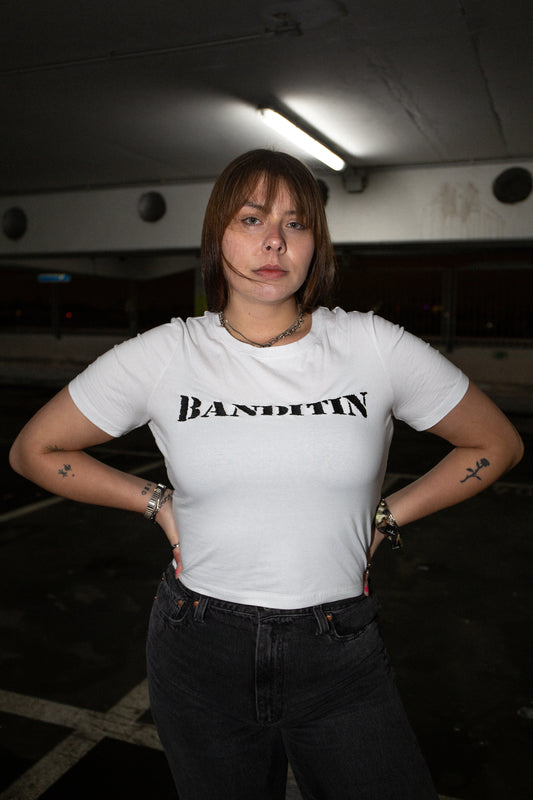 Banditin cropped Shirt - weiß